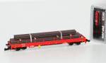 Märklin Z 82581 Flachwagen beladen mit H-Profil Stahlträger der DB HR4547