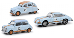 Schuco H0 1:87 452671600 MHI-Set Vintage Racing "Citroen+Porsche+Mini" 