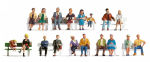 NOCH H0 16131 Figuren XL-Set “Sitzende” (18 Figuren) - ohne Bänke