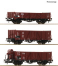 Roco H0 6600102 3-tlg. Set Offene Güterwagen der  DRB - Neuheit 2024