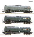 Roco H0 6600143 3-tlg. Set: Kesselwagen der Wascosa - Neuheit 2025