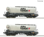 Roco H0 6600191 2-tlg. Set: Silowagen der Jura Cement/Wascosa - Neuheit 2025