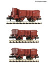 Fleischmann N 6660034 3-tlg. Set Offene Güterwagen der  FS - Neuheit 2024